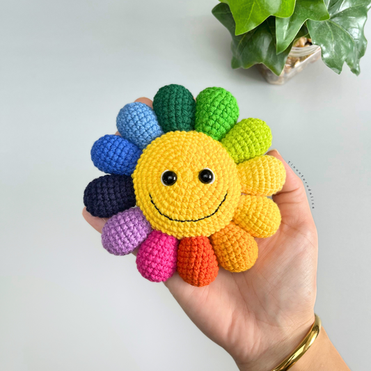 Rainbow Murakami Flower Crochet Pattern